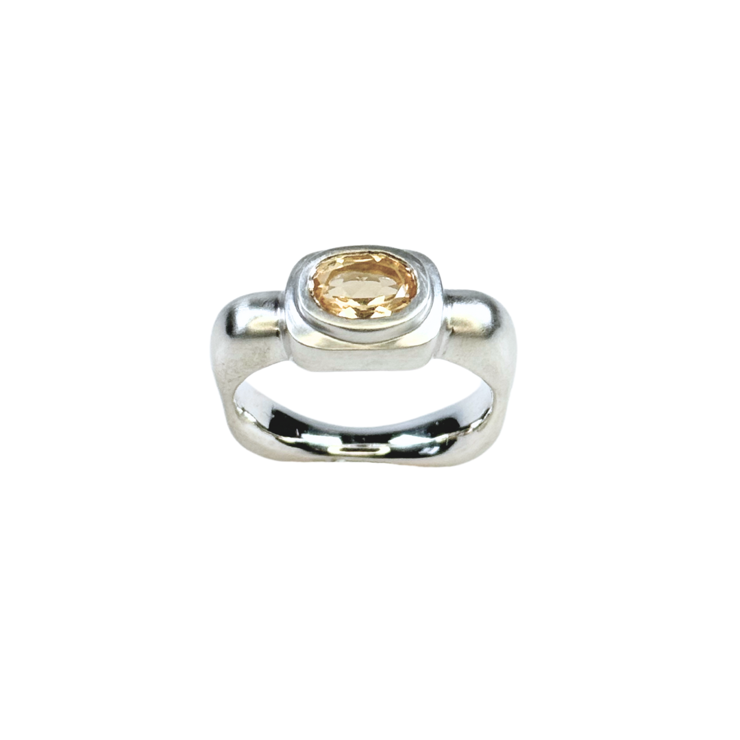 sq citrine ring