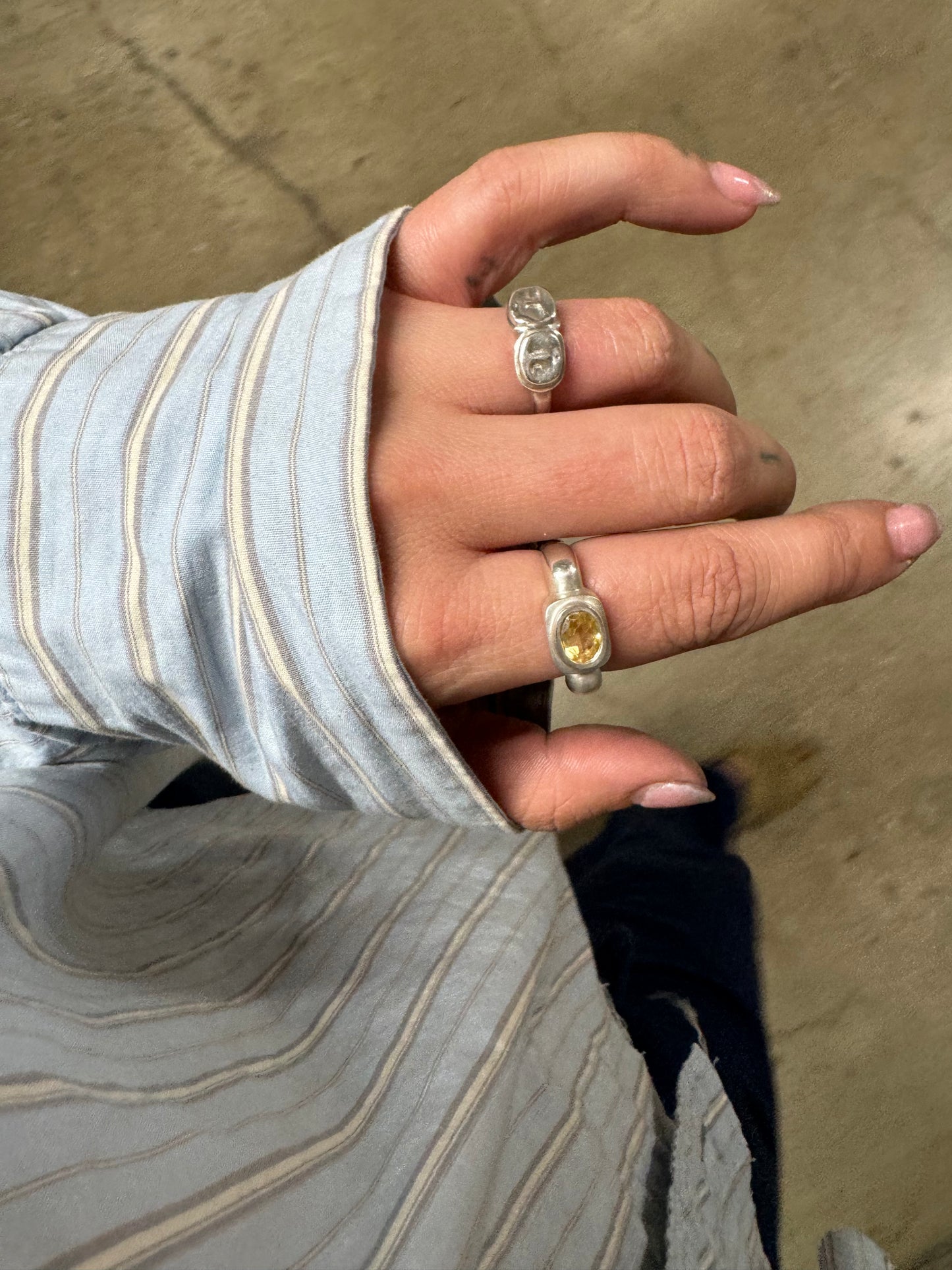 sq citrine ring