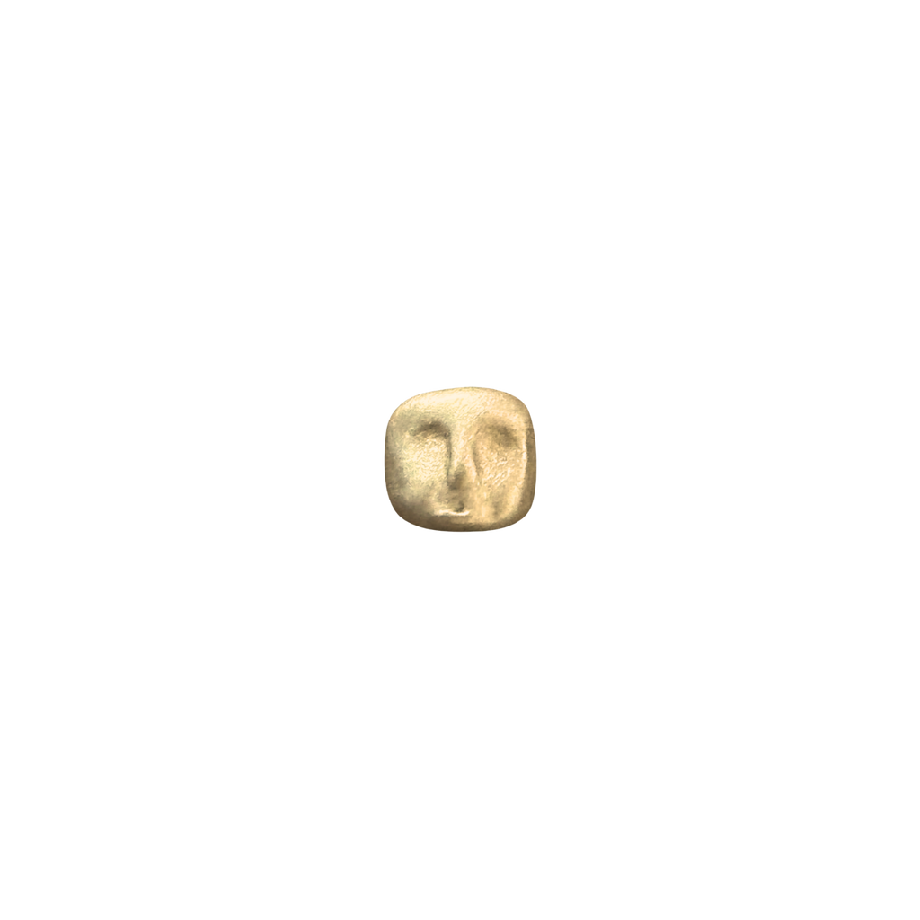 teeny face stud | gold