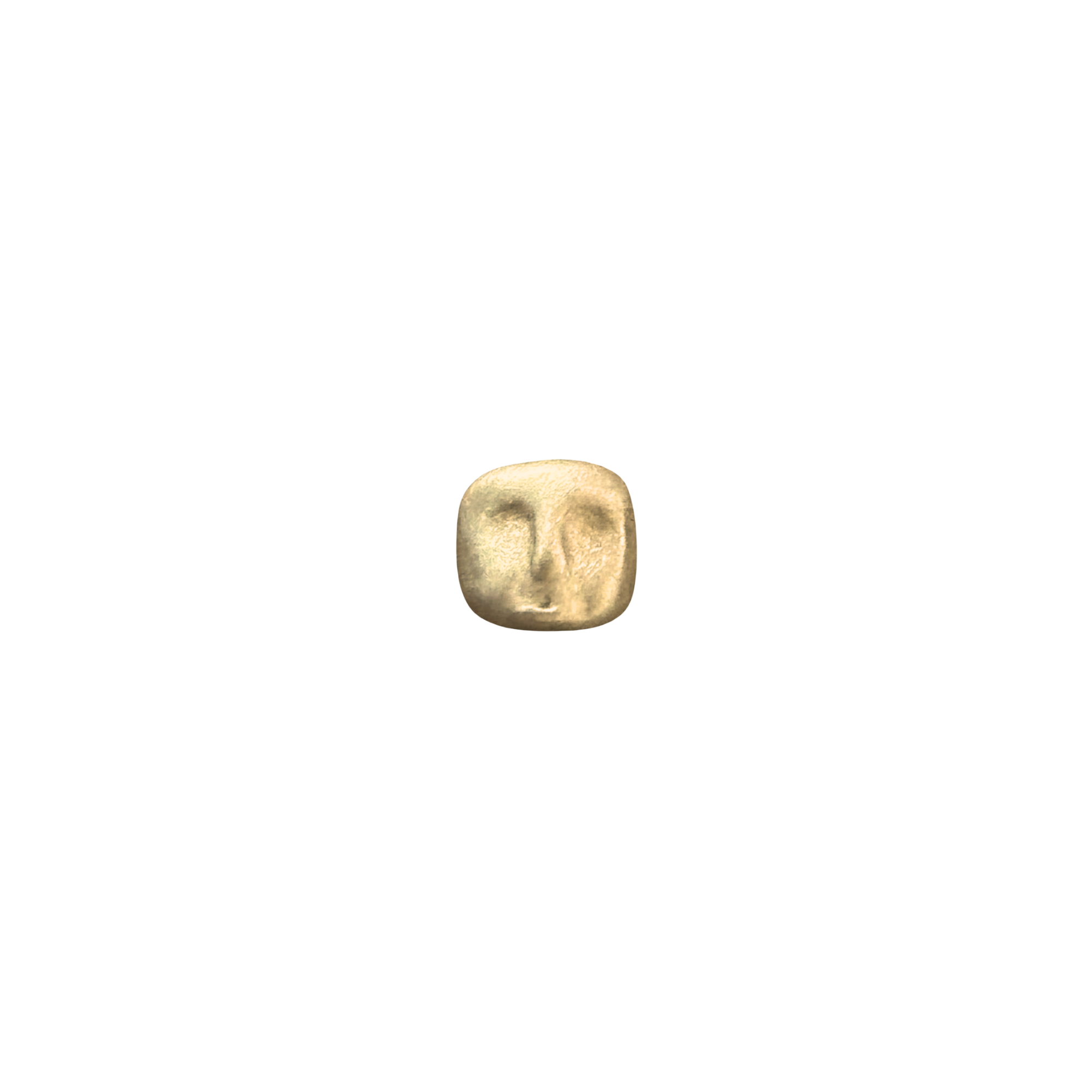 teeny face stud | gold