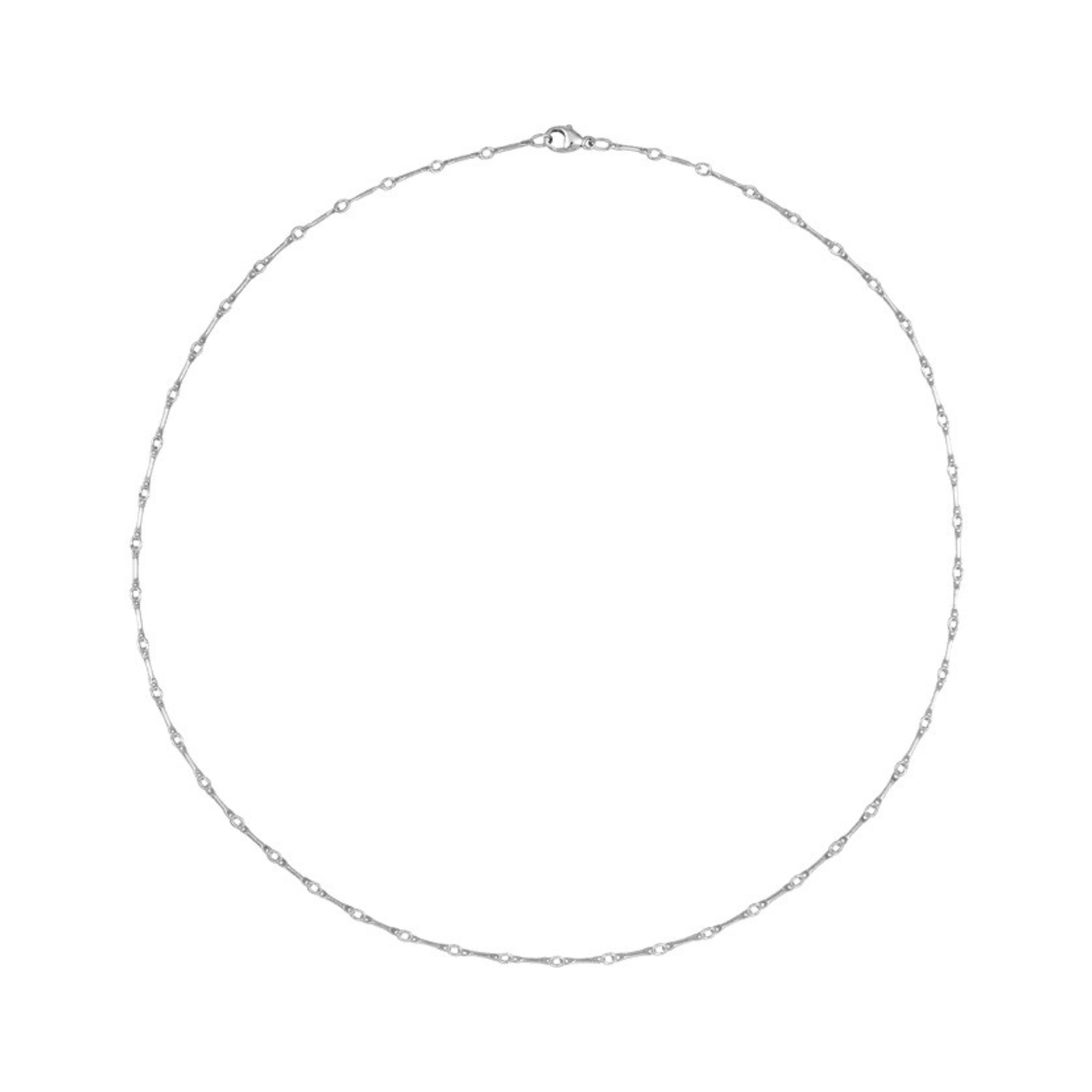 Sterling silver bar chain necklace by em jono