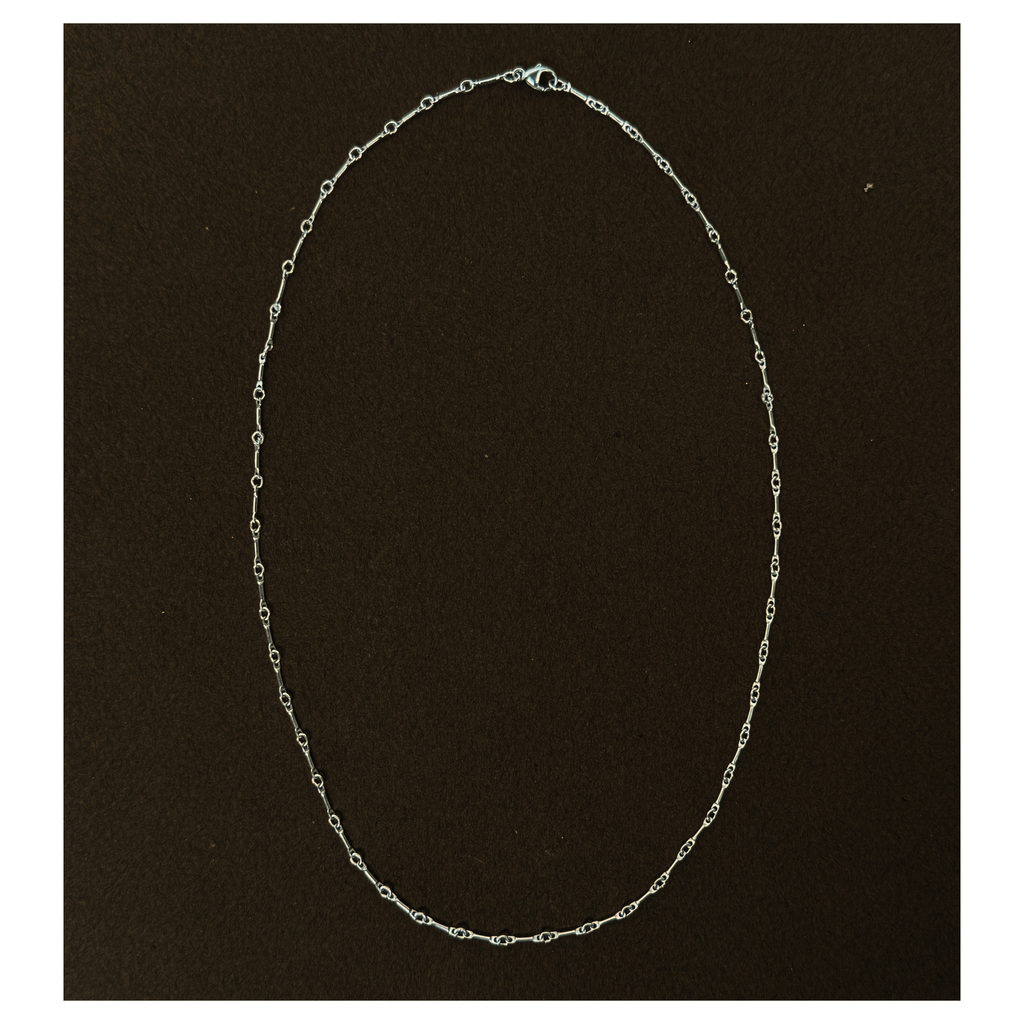 Sterling silver bar chain necklace by em jono