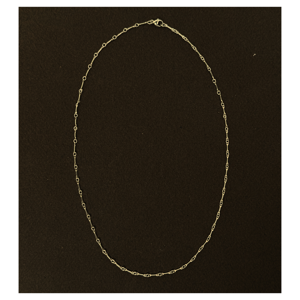 14k Gold bar chain necklace by em jono