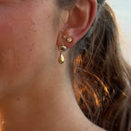 geo drop earring | gold