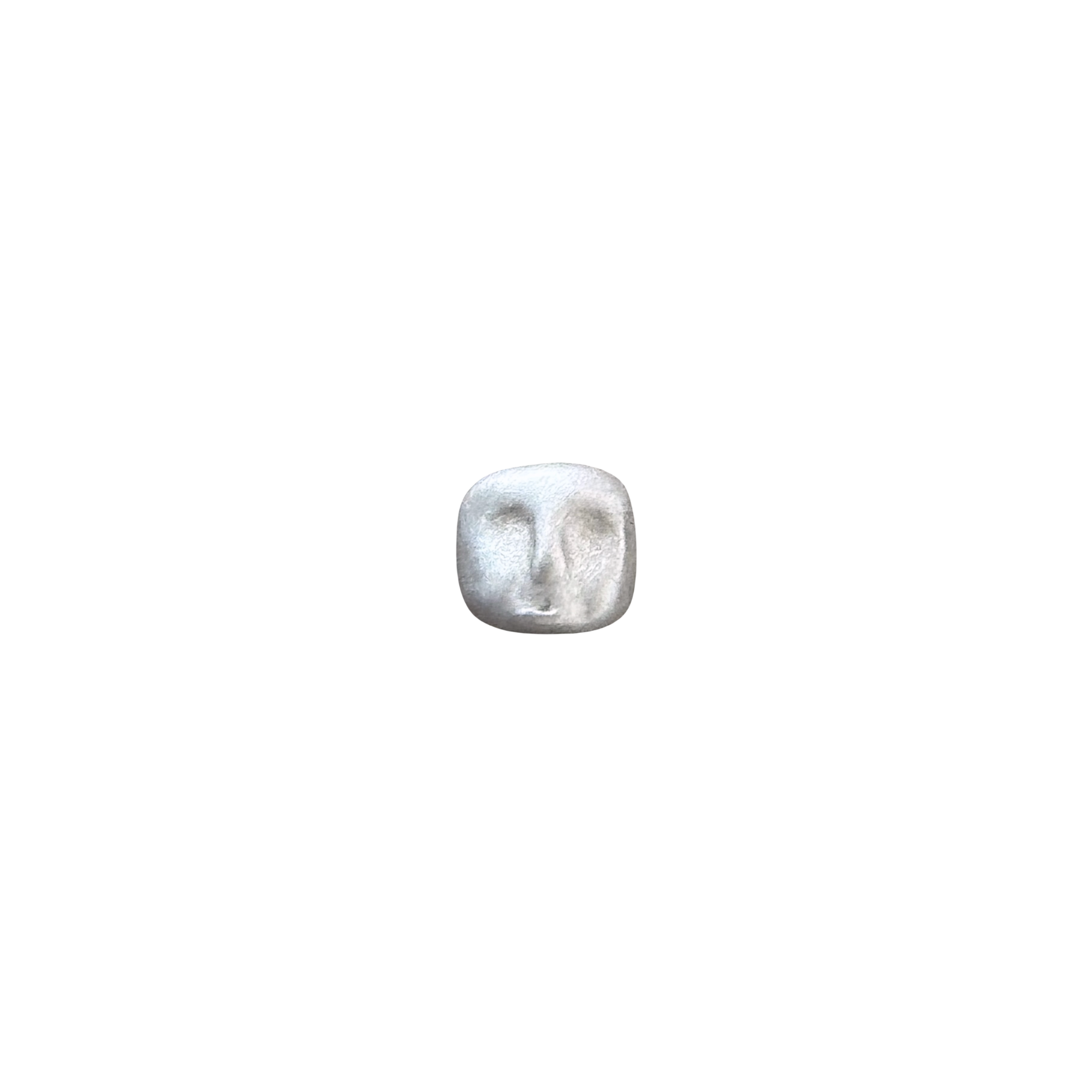 teeny face stud | silver