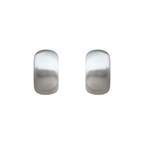 Handmade Pair of chunky sterling silver hoop earrings by em jono 