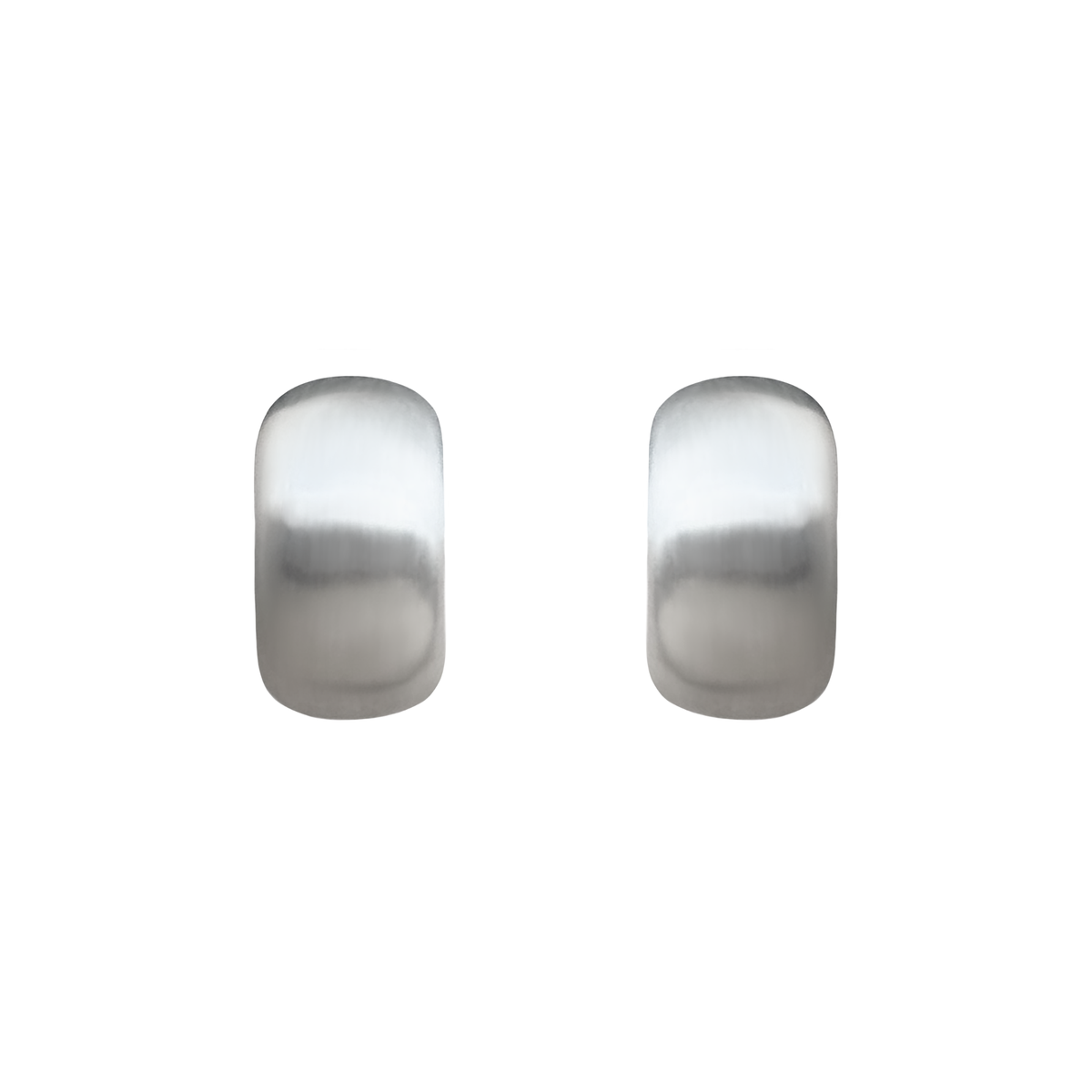 Handmade Pair of chunky sterling silver hoop earrings by em jono 