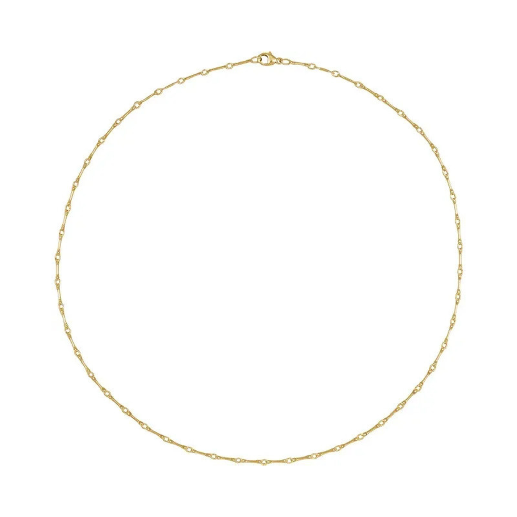 14k Gold bar chain necklace by em jono 