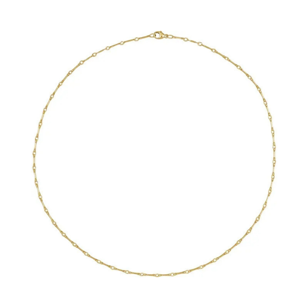 14k Gold bar chain necklace by em jono 