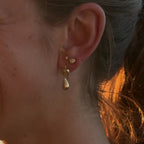 geo drop earring | gold