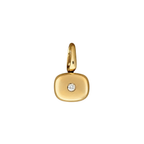 two sided 10k gold spinner pendant with a recycled diamond - handmade by em jono 