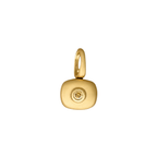 10k Gold two sided pendant with a recycled brown diamond handmade by em jono 