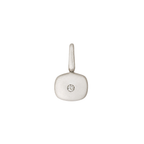 Handmade two sided sterling silver spinner pendant with a natural recycled diamond  by em jono 