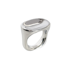 Handmade sterling silver worry stone ring by em jono
