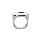 Handmade sterling silver worry stone ring by em jono