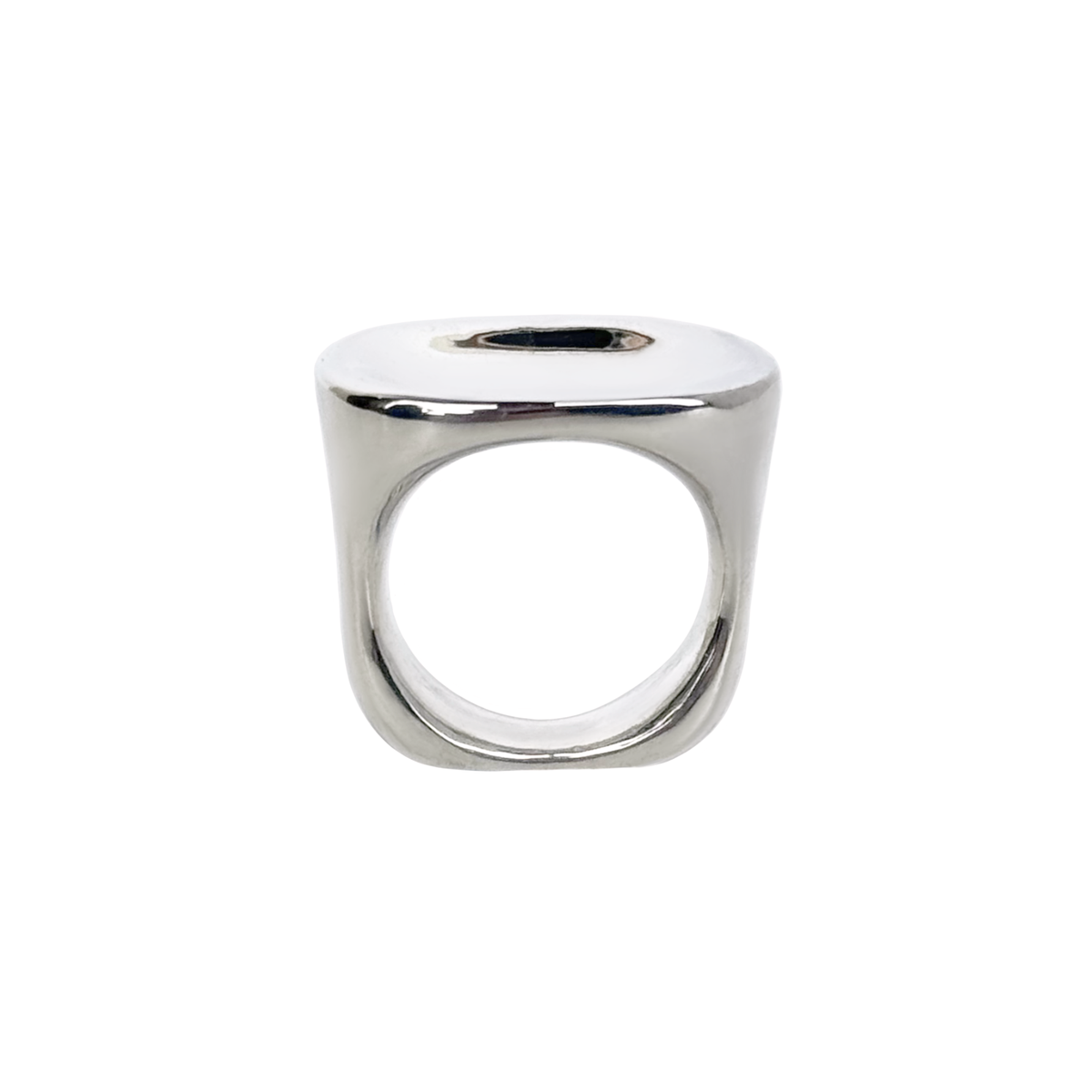 Handmade sterling silver worry stone ring by em jono