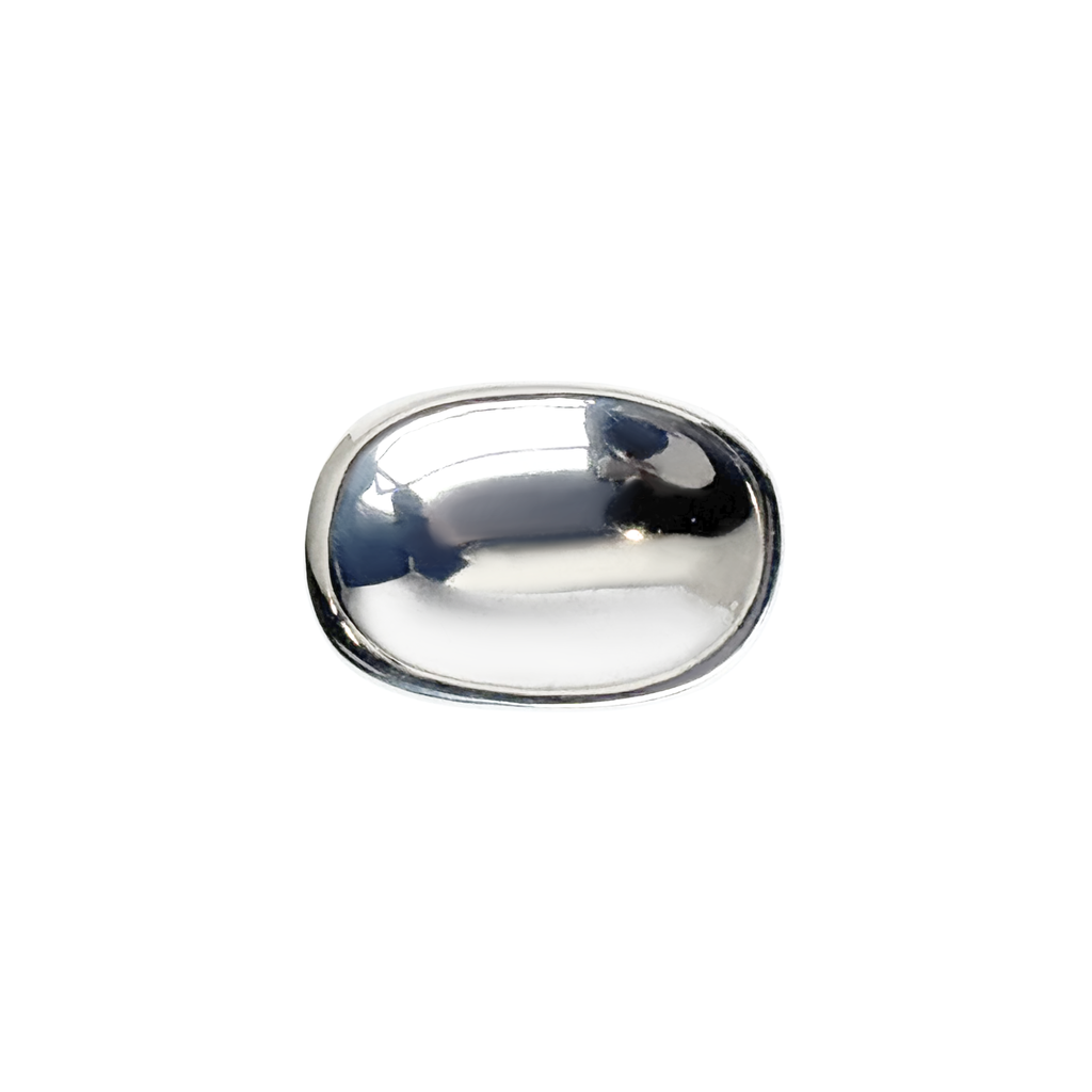 Handmade sterling silver worry stone ring by em jono